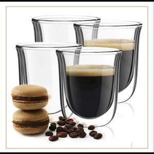 JoyJolt Double Wall Espresso Glasses. Set of 4